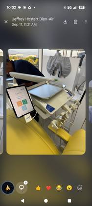 Bien-Air electric delivery unit with iOptima tablet in a dental operatory